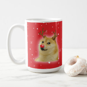 Caneca De Café Cartão de Natal do Meme do Cachorro Dogright Doggo