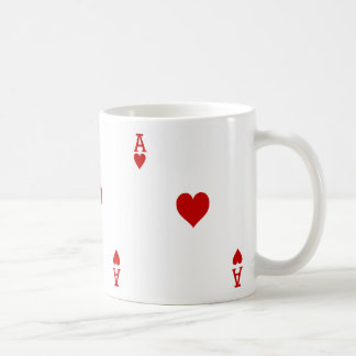 Caneca De Café Cartão de Reprodução de Ás of Hearts