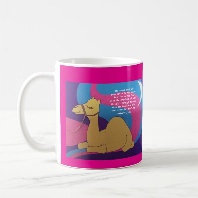 Caneca De Café Cartão de saudação do poema de Camel. (Esquerda)