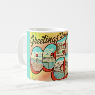 Caneca De Café Cartão de Saudações de Ocean City MD