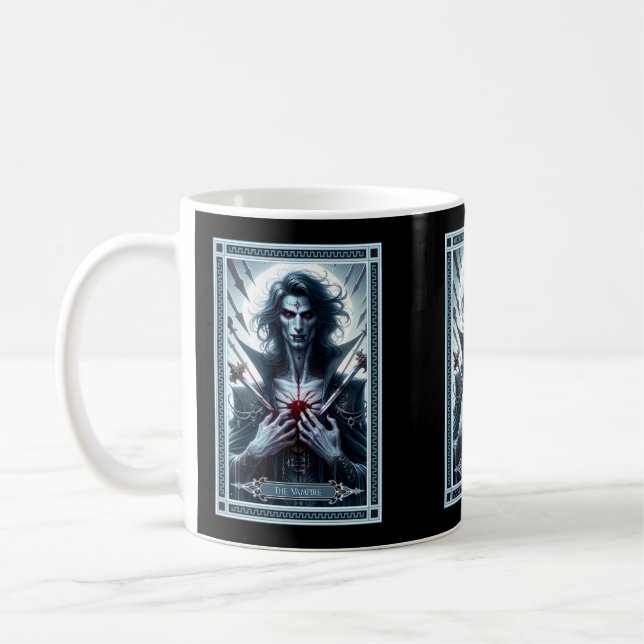 Caneca De Café Cartão de Tarô Vampiro (Esquerda)