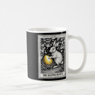Caneca De Café Cartão de Tarot Coelho da Páscoa Feliz Ovos da Pri