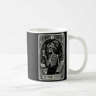 Caneca De Café Cartão de Tarot de Professor de Música Esqueleto E