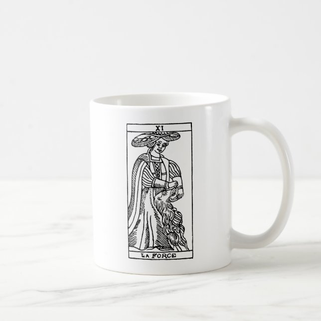 Caneca De Café Cartão de Tarot: Força (Direita)
