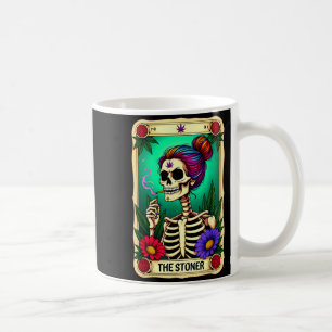 Caneca De Café Cartão de Tarot O Esqueleto do Coque Desgrenhado d