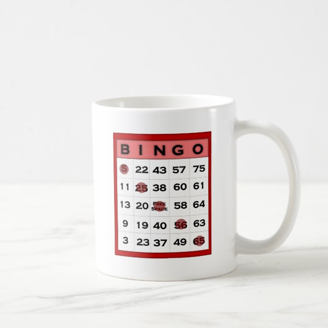 Caneca De Café cartão do bingo (Direita)