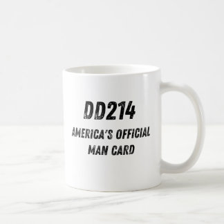 Caneca De Café Cartão oficial de homem da América DD214 |
