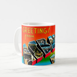 Caneca De Café Cartão postal antigo de Asbury Park NJ