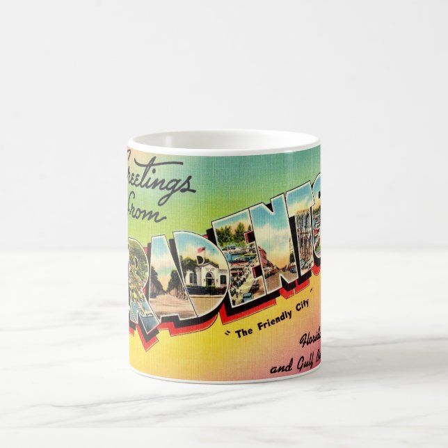 Caneca De Café Cartão postal antigo de Bradenton FL (Centro)