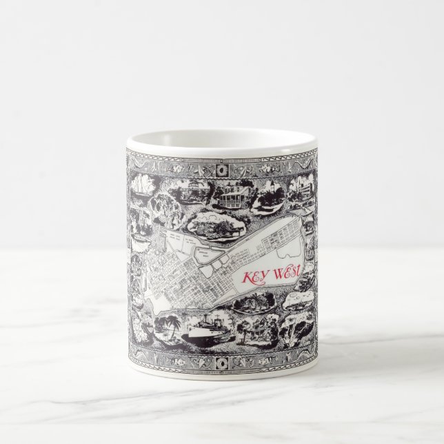 Caneca De Café Cartão postal antigo de Key West (Centro)