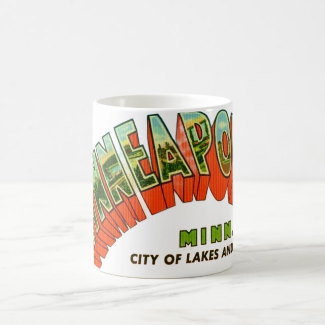 Caneca De Café Cartão postal antigo de Minneapolis (Centro)