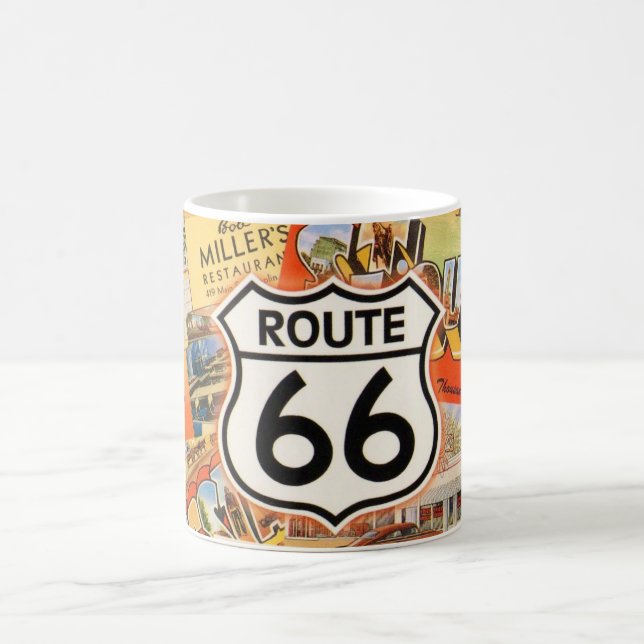 Caneca De Café Cartão Postal Colorido da Rota 66 (Centro)