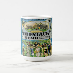 Caneca De Café Cartão postal da praia de Montauk Long Island