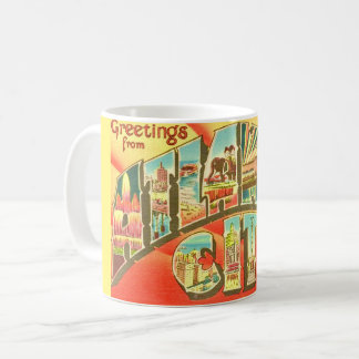Caneca De Café Cartão postal de atrações de Atlantic City NJ