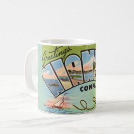 Caneca De Café Cartão-postal de Conn Retroativo Niânico