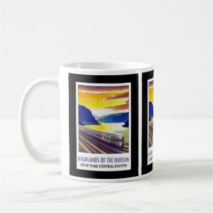 Caneca De Café cartão postal de pôster de viagem vintage do New Y