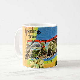 Caneca De Café Cartão-postal de Saudações da Louisiana