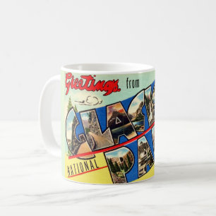 Caneca De Café Cartão-postal de Saudações do Parque Glacier