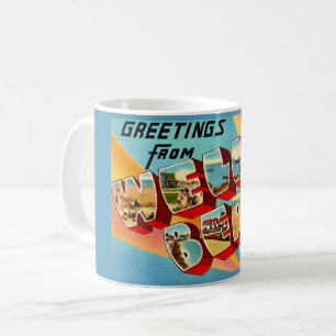Caneca De Café Cartão postal de Wells Beach ME