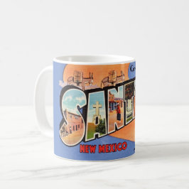 Caneca De Café Cartão-postal Fe para Papais noeis Vintage
