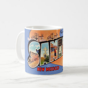 Caneca De Café Cartão-postal Fe para Papais noeis Vintage