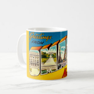 Caneca De Café Cartão postal retro de Omaha Nebraska