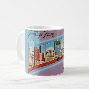 Caneca De Café Cartão postal retro Elizabeth NJ