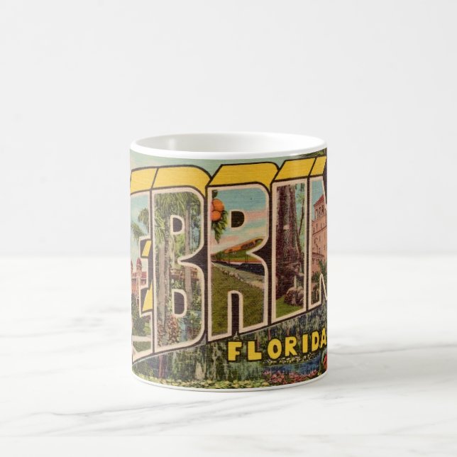 Caneca De Café Cartão-postal Retro Setração da Flórida (Centro)