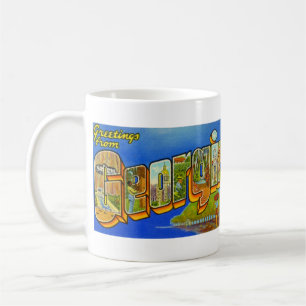 Caneca De Café cartão postal Vintage BIG LETTER GEORGIA