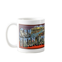 cartão postal Vintage BIG LETTER São Francisco, CA