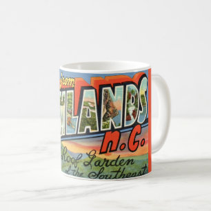 Caneca De Café Cartão postal Vintage Highlands NC