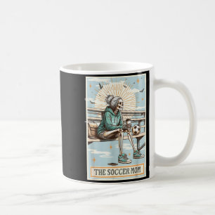 Caneca De Café cartão tarô de mãe de futebol retrô esqueleto de f