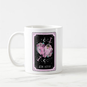 Caneca De Café Cartão Tarot da Morte, Rosa e Testemunha Negra Cel