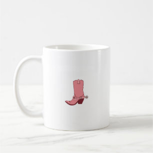 Caneca De Café Cartão temático de bota de cowgirl, cowboy