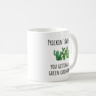 Caneca De Café Cartão Verde para Imigrante Residente Americano P