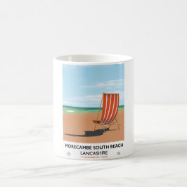 Caneca De Café cartaz à beira-mar de Morecambe South Beach Lancas