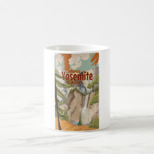 Caneca De Café Cartaz Antigo de Yosemite