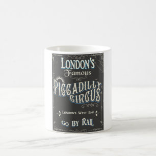 Caneca De Café Cartaz antigo do Piccadilly Circus Londres