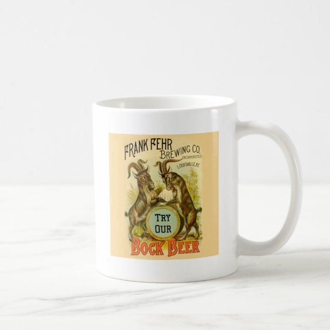 Caneca De Café Cartaz de Cerveja Bock Vintage: Antigo Salão de Ba (Direita)