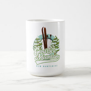 Caneca De Café Cartaz de esqui Gunstock Mountain New Hampshire
