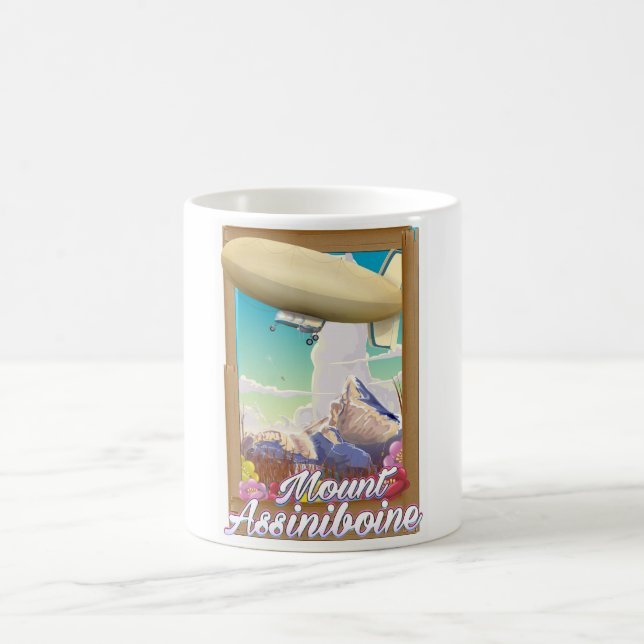 Caneca De Café Cartaz de férias do dirigível Monte Assiniboine (Centro)