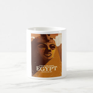 Caneca De Café Cartaz de férias egípcio vintage