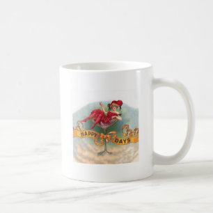 Caneca De Café Cartaz de Mulher Antiga em Copo de Champanhe: Bar