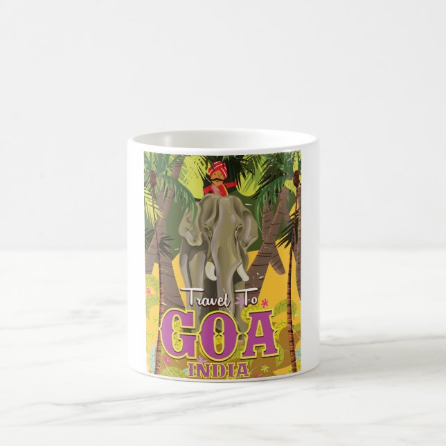 Caneca De Café Cartaz de viagem antigo de Goa Índia (Centro)