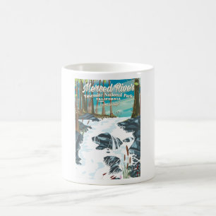 Caneca De Café Cartaz de viagem do rio Merced Califórnia