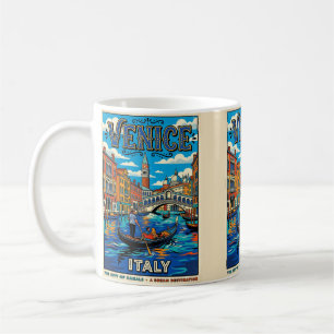 Caneca De Café Cartaz de Viagem Estilo Vintage da Cidade dos Cana