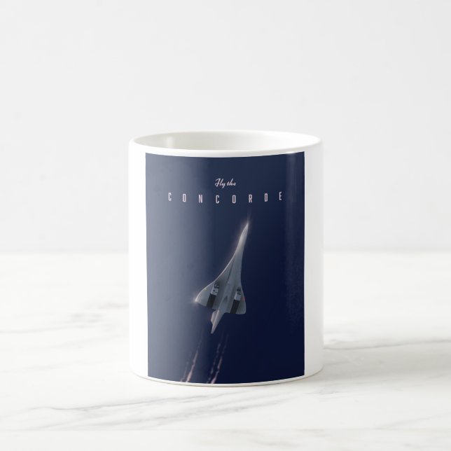 Caneca De Café Cartaz de viagem Fly The Concorde (Centro)