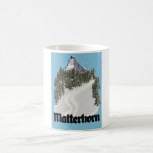 Caneca De Café Cartaz de Viagem Matterhorn Suíça