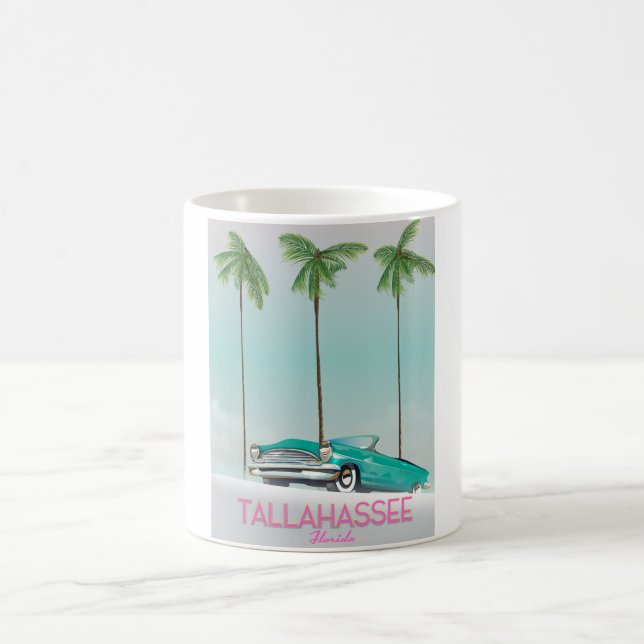 Caneca De Café cartaz de viagem Tallahassee Flórida (Centro)