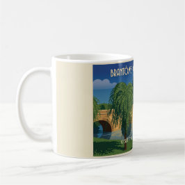 Caneca De Café Cartaz de Viagem Vintage Brantôme Dordogne França